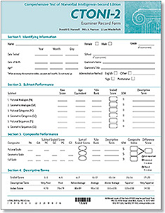 CTONI-2 Examiner Record Forms (25)